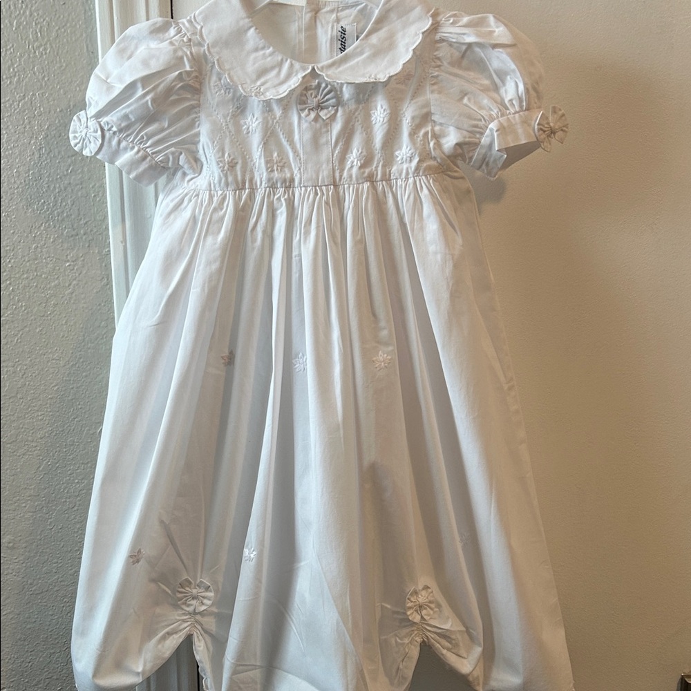 White Embroidered Baby Dress
